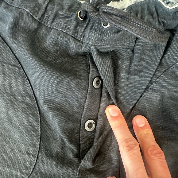 Men's Athletic Black Drawstring Shorts - Picture 3 of 6